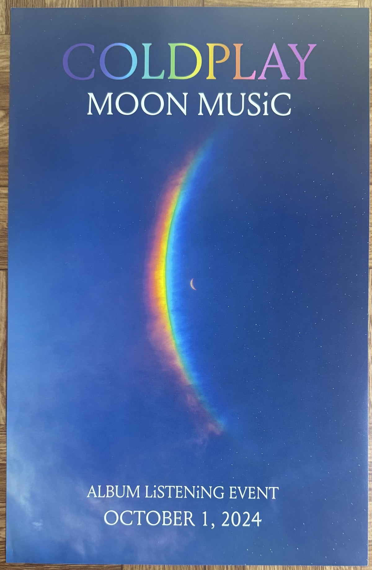 Coldplay Moon Music Original Official Promo Poster 11x17