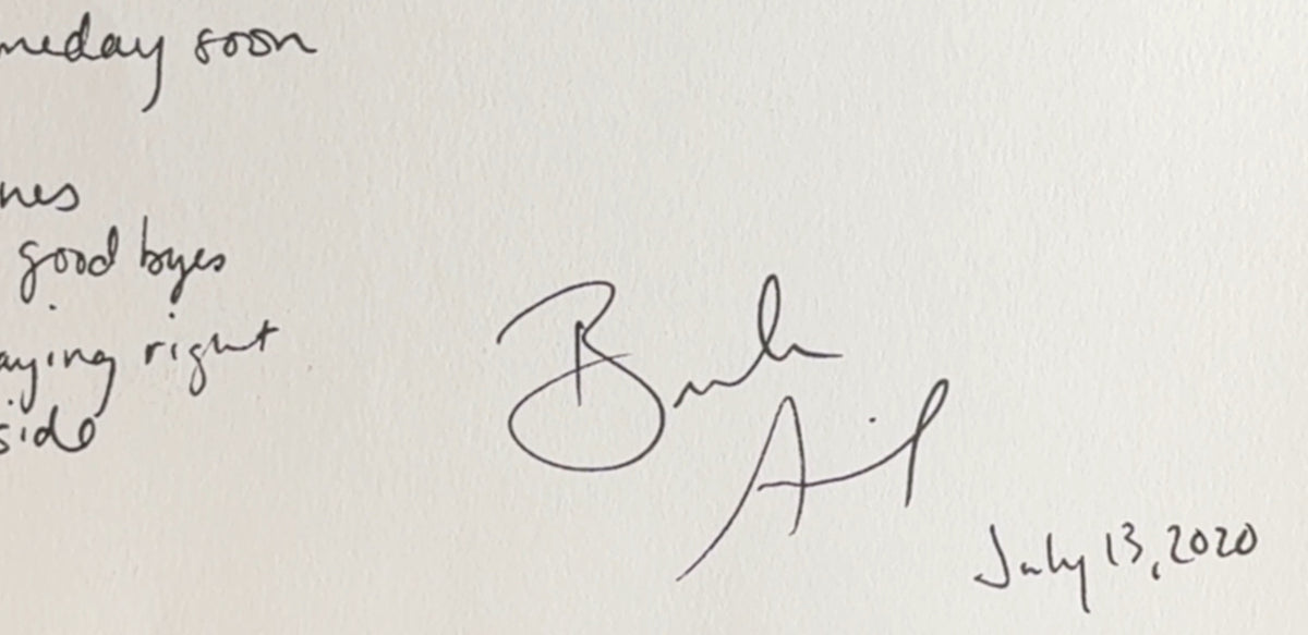 Brooke Annibale Handwritten & Signed Lyric Sheets One-of-a-kind!