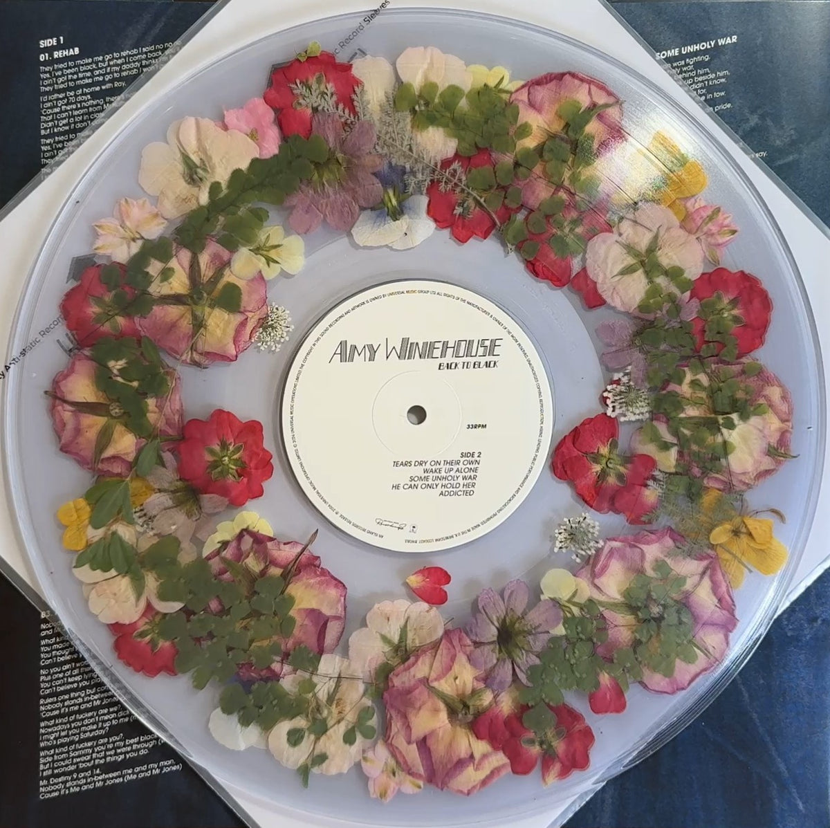 Amy Winehouse Back To Black 20th Anniversary Edition - Limited Edition Flower Filled Clear Vinyl (Bad World BW083)