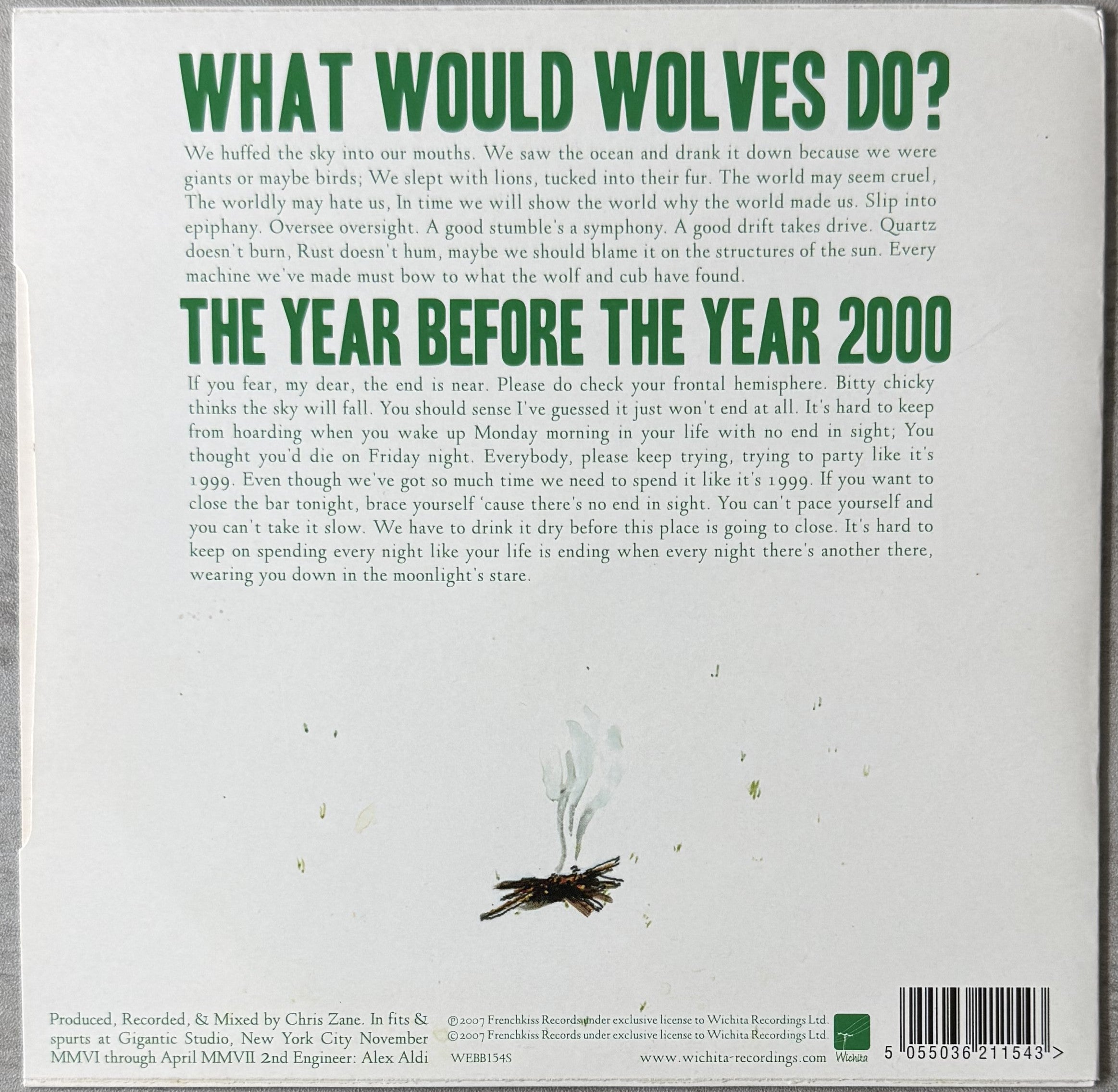 Les Savy Fav - What Would Wolves Do? 2007 UK 7" Single Green Vinyl White Sleeve