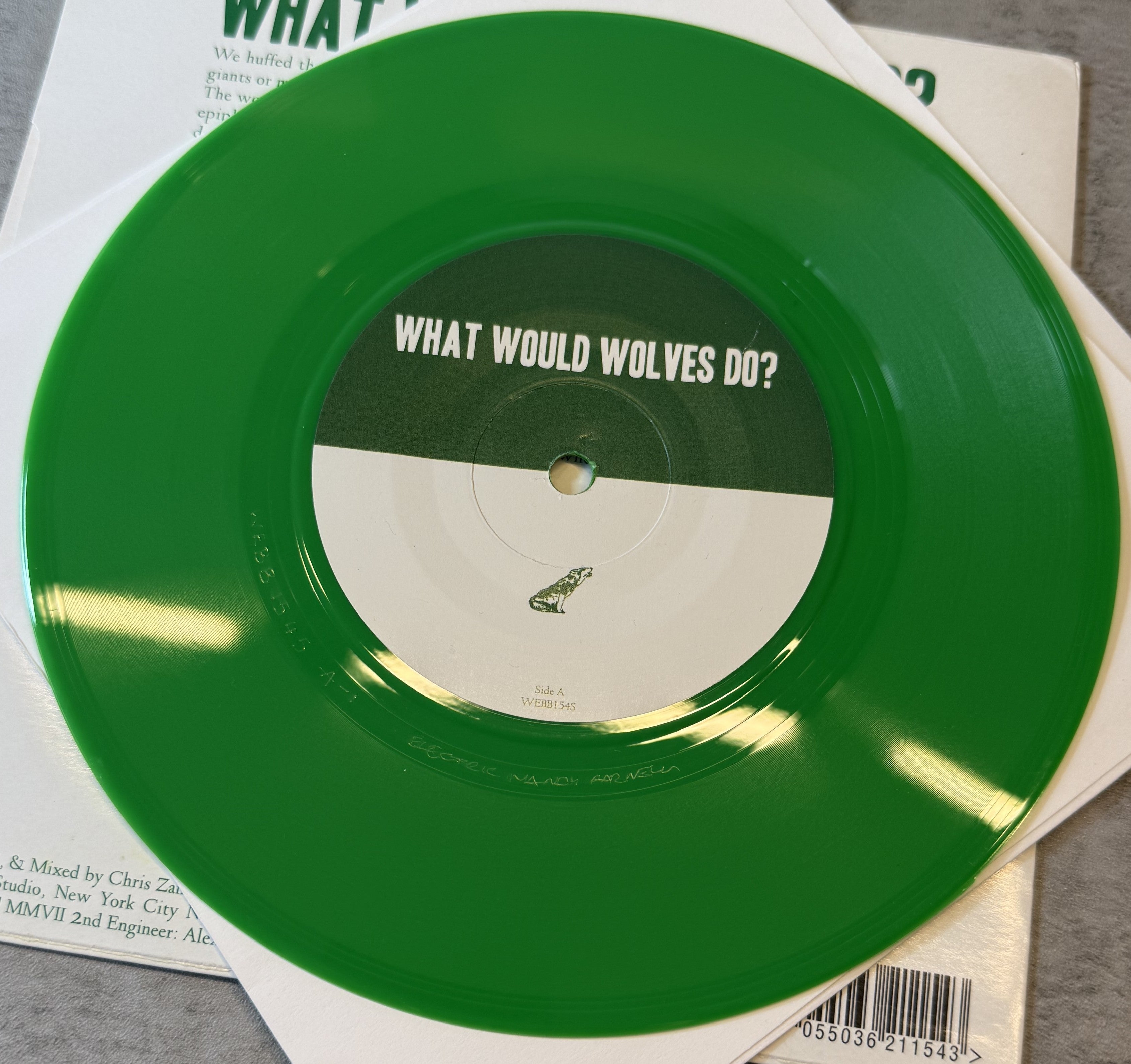 Les Savy Fav - What Would Wolves Do? 2007 UK 7" Single Green Vinyl White Sleeve