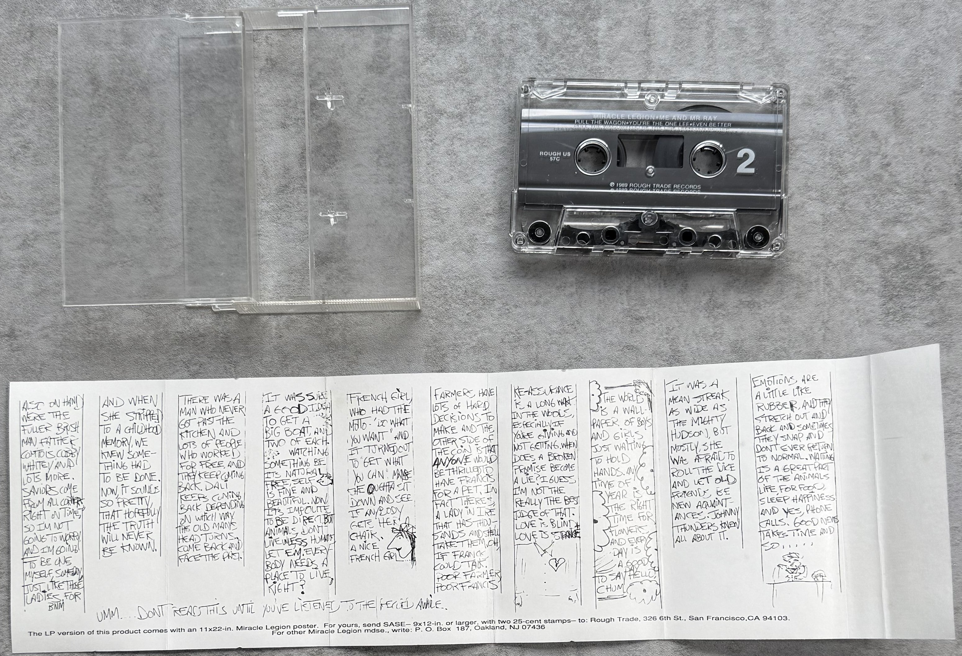Miracle Legion - Me And Mr. Ray 1989 US Cassette VG+