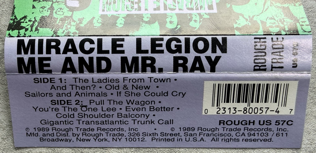 Miracle Legion - Me And Mr. Ray 1989 US Cassette VG+