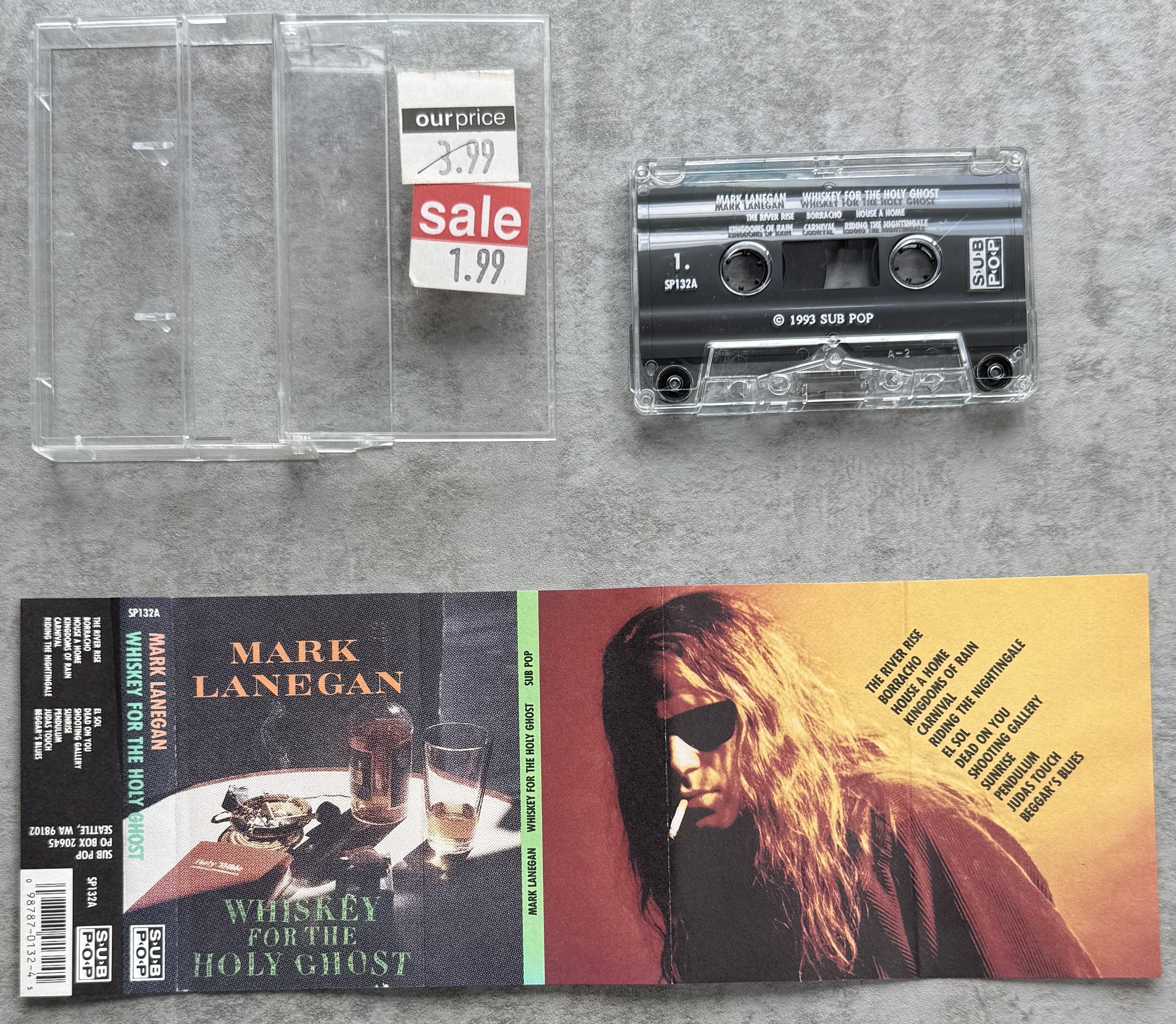 Mark Lanegan - Whiskey For The Holy Ghost 1994 US Cassette VG+