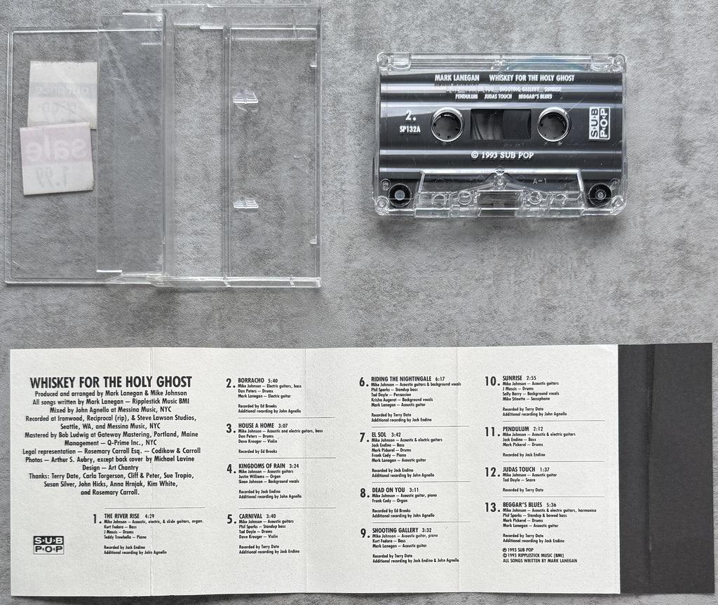 Mark Lanegan - Whiskey For The Holy Ghost 1994 US Cassette VG+