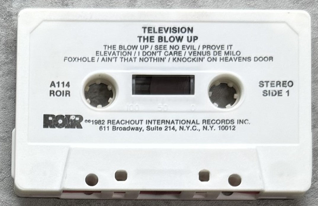Television - The Blow Up 1982 US 1st Release Cassette VG+