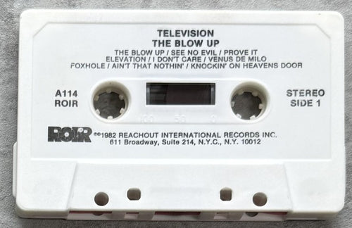 Television - The Blow Up 1982 US 1st Release Cassette VG+