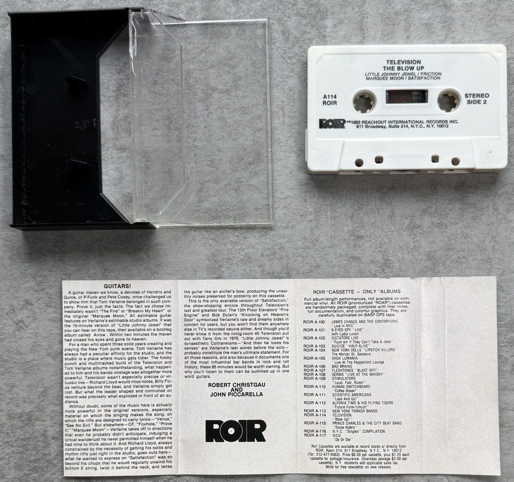 Television - The Blow Up 1982 US 1st Release Cassette VG+