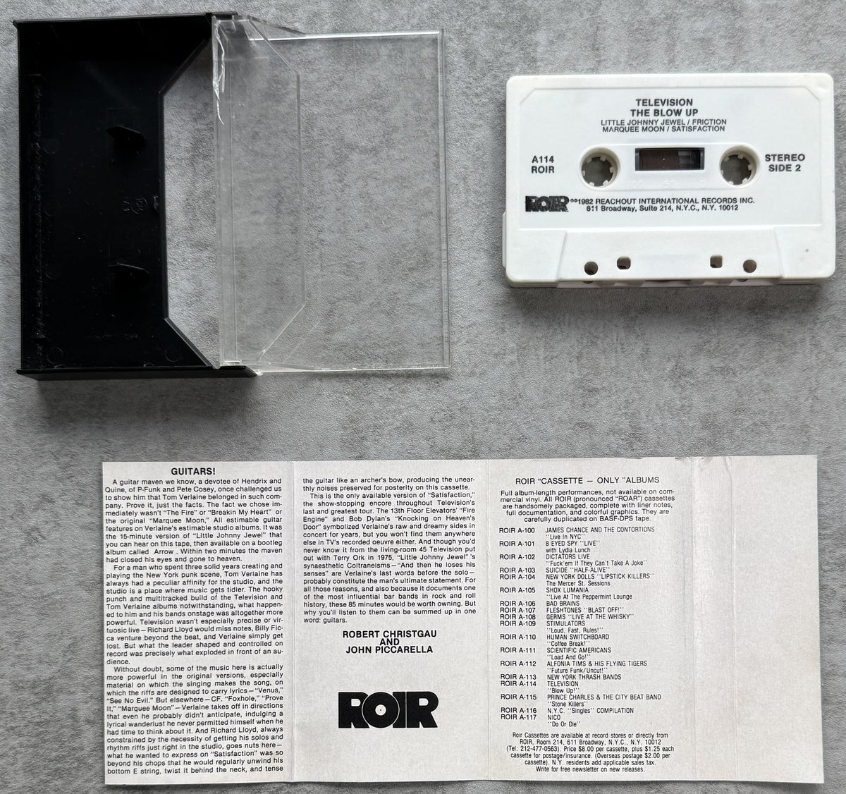 Television - The Blow Up 1982 US First Release Cassette VG+