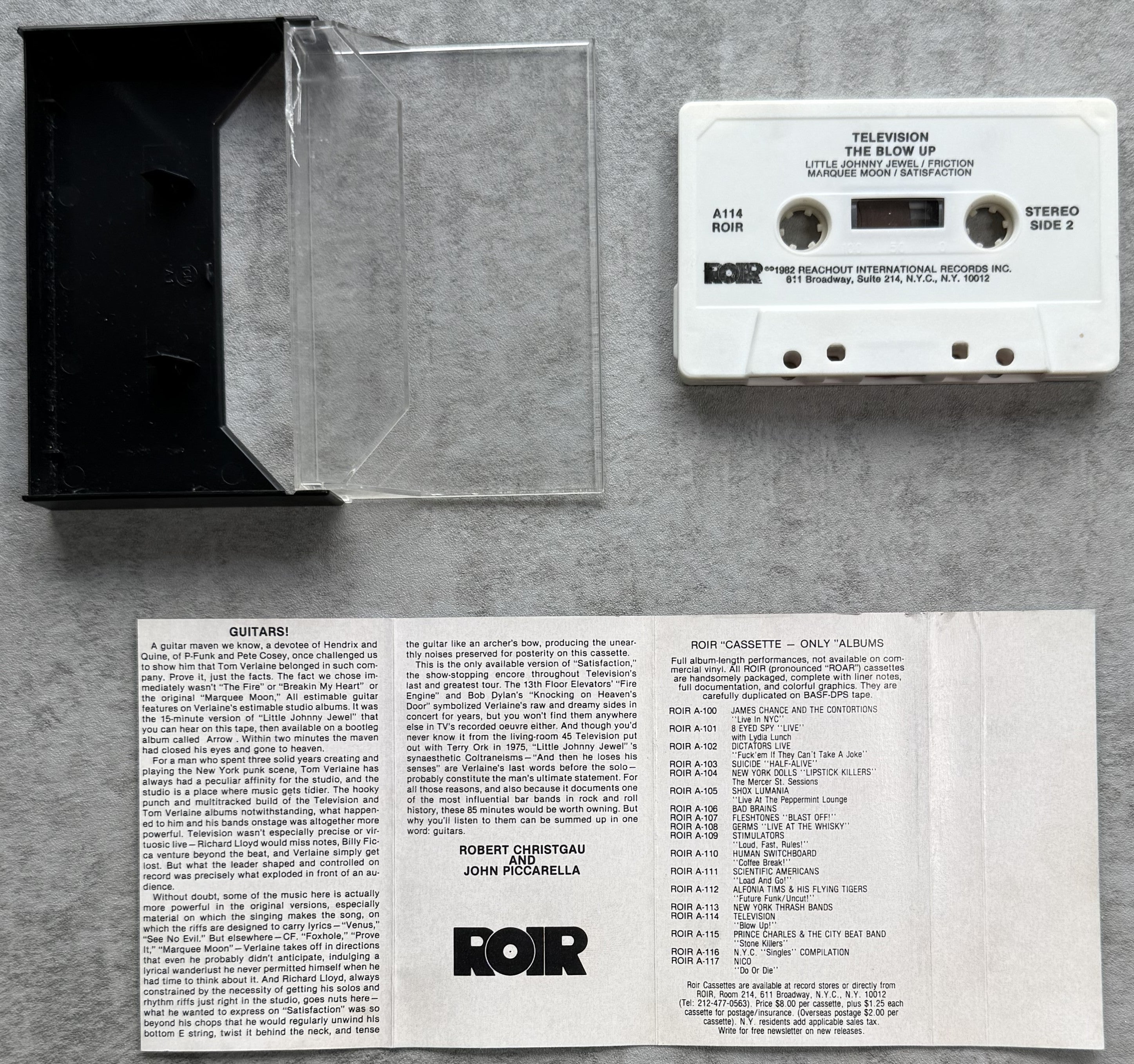 Television - The Blow Up 1982 US 1st Release Cassette VG+