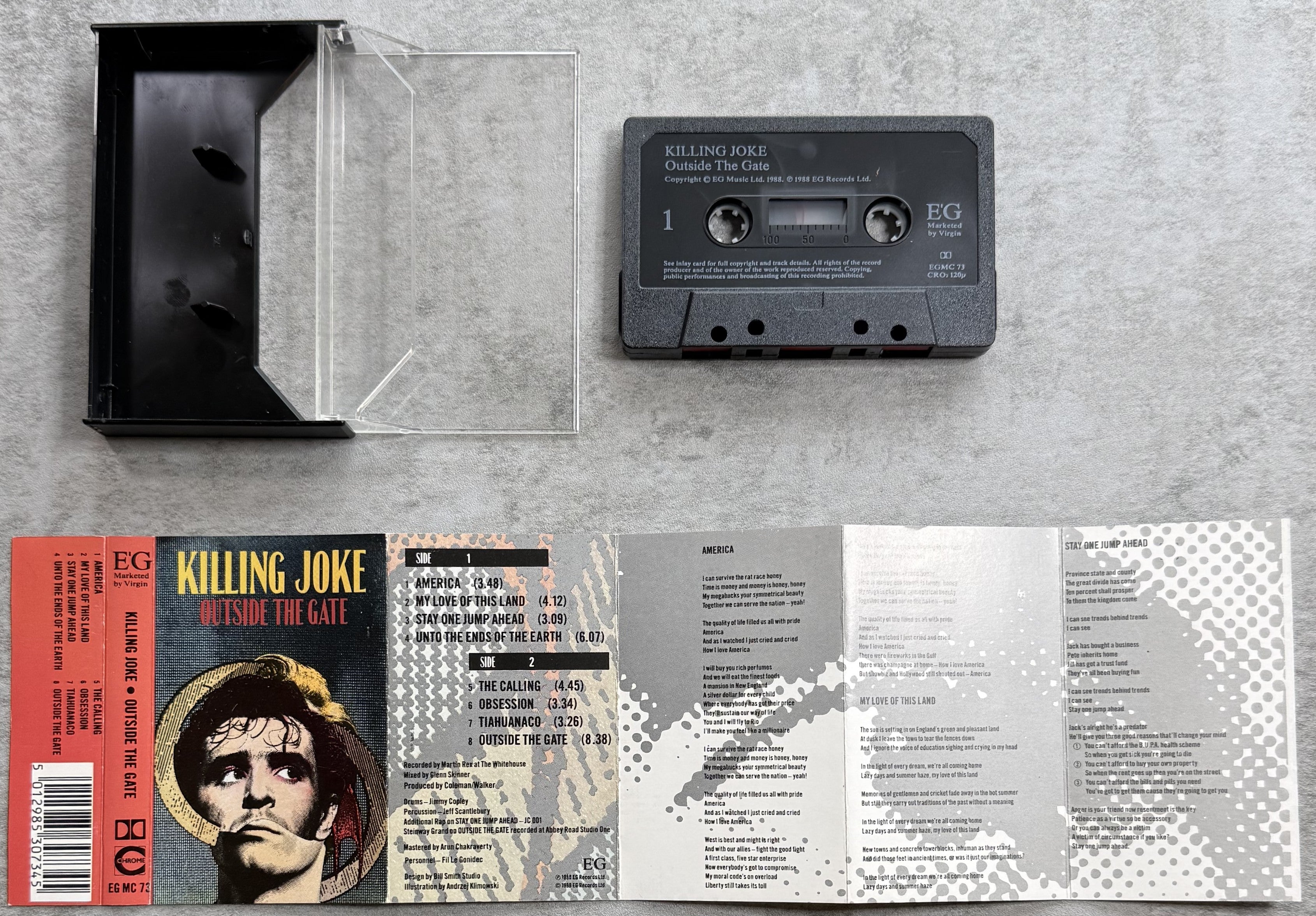 Killing Joke - Outside The Gate 1988 UK Import Cassette VG+