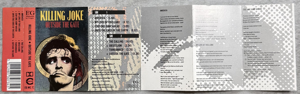 Killing Joke - Outside The Gate 1988 UK Import Cassette VG+