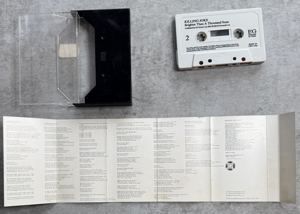Killing Joke - Brighter Than A Thousand Suns 1986 UK Cassette VG+