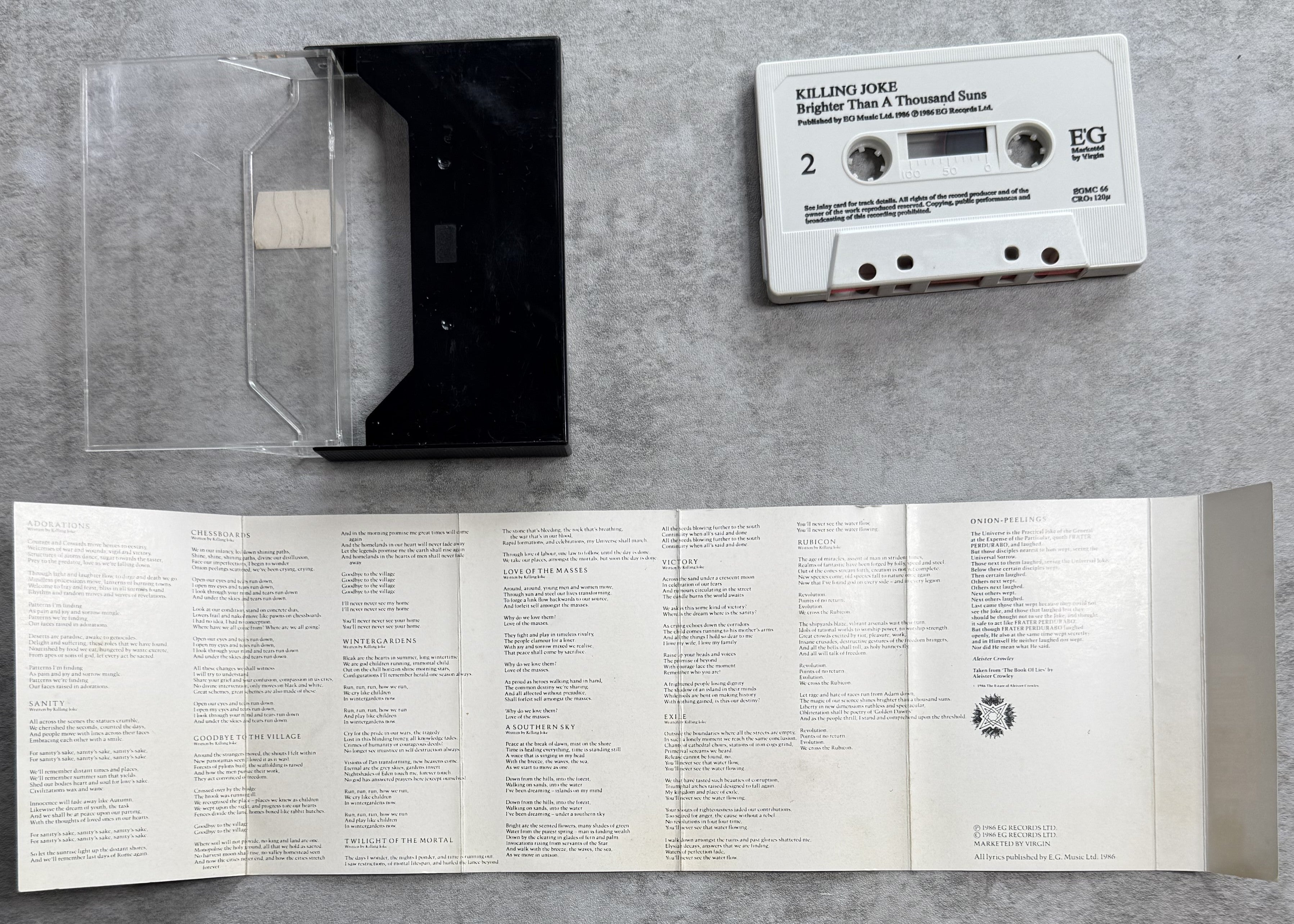 Killing Joke - Brighter Than A Thousand Suns 1986 UK Cassette VG+