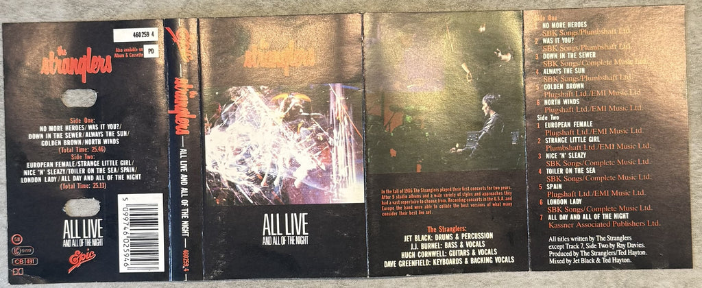 The Stranglers - All Live And All Of The Night 1988 UK Cassette VG+