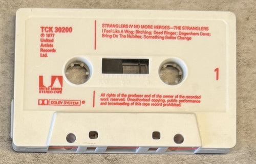 The Stranglers - No More Heroes 1977 UK Cassette VG+