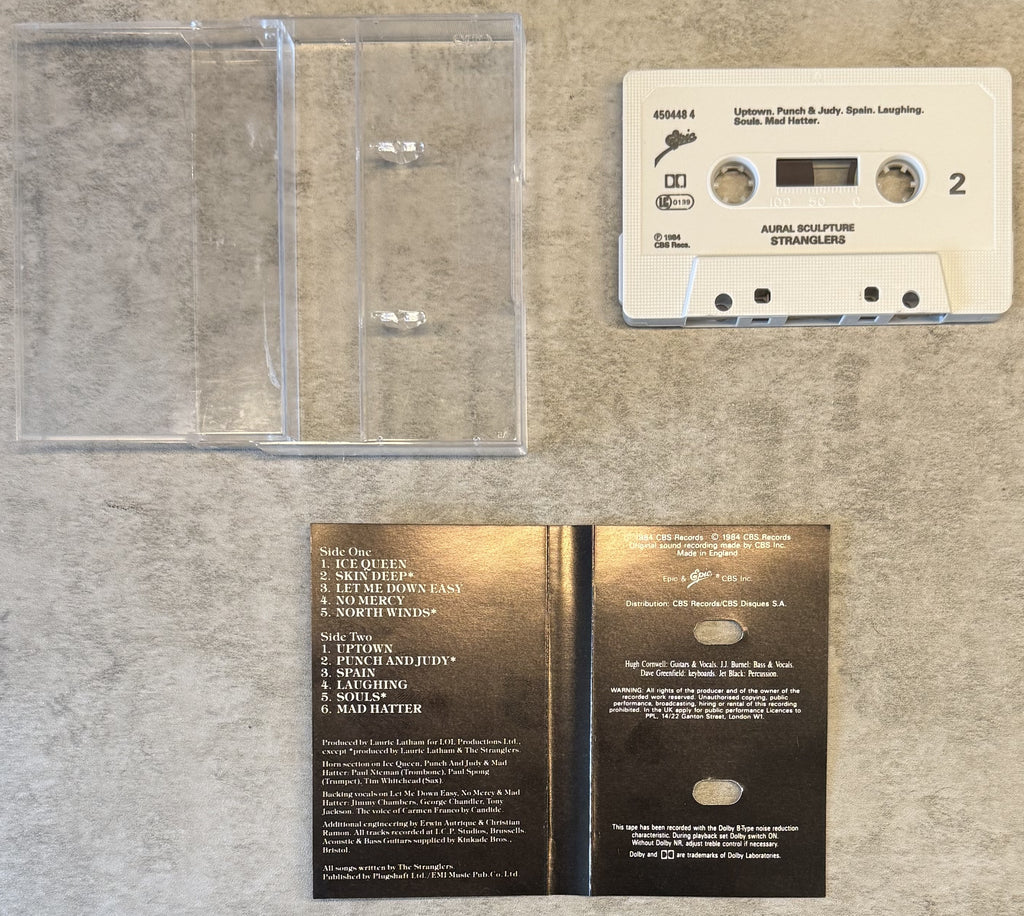 The Stranglers - Aural Sculpture 1980s Euro Cassette VG+