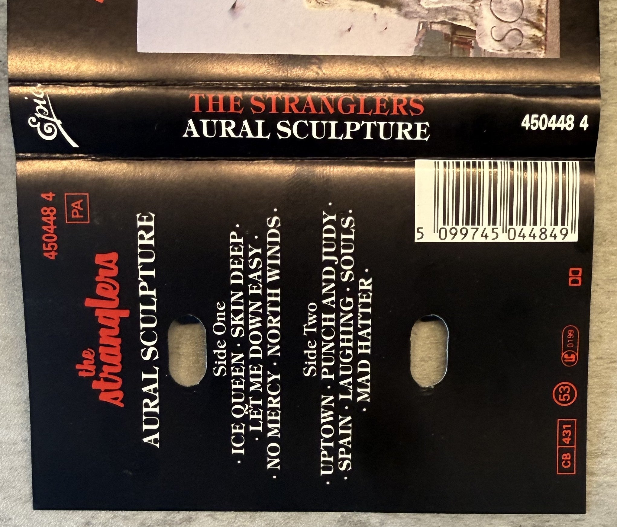 The Stranglers - Aural Sculpture 1980s Euro Cassette VG+