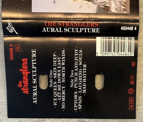 The Stranglers - Aural Sculpture 1980s Euro Cassette VG+