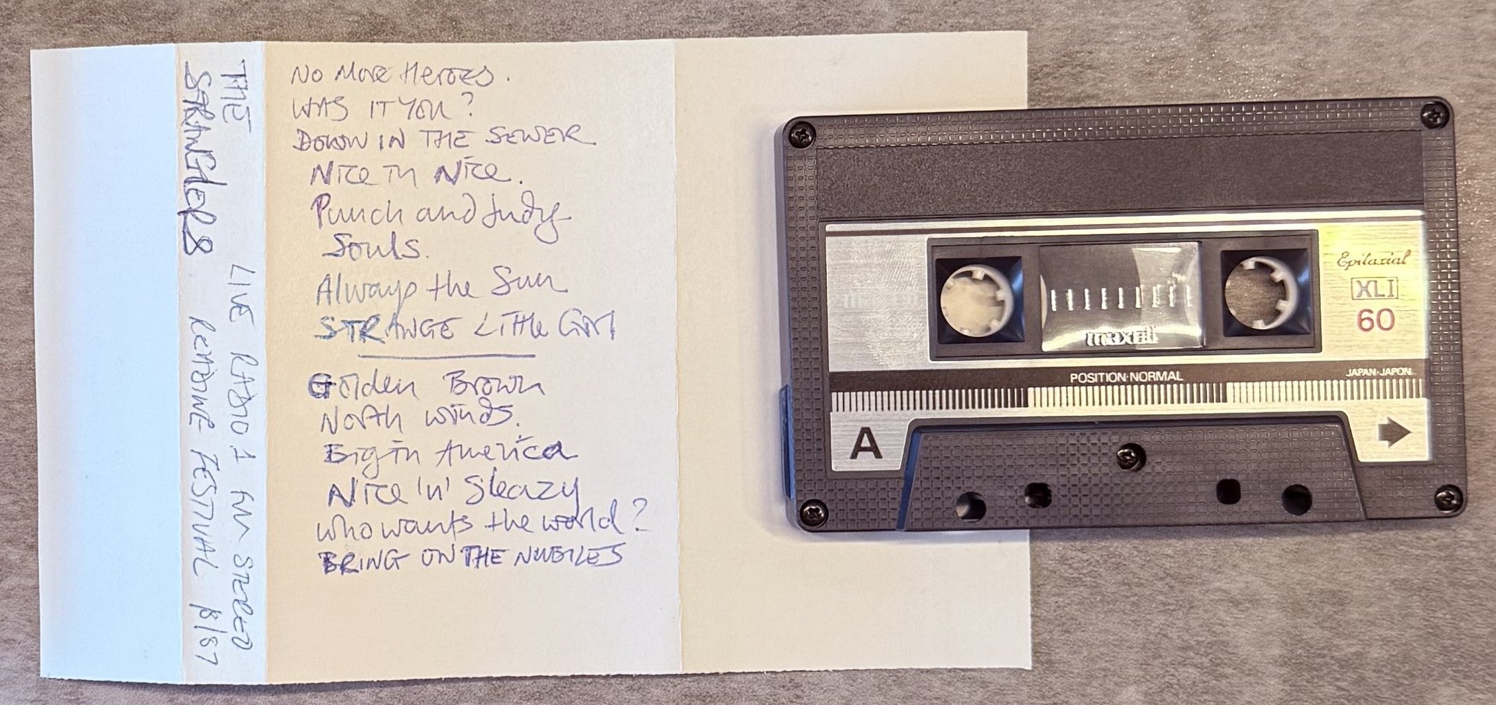 The Stranglers - 2 bootleg cassette VG+ (Reading Fest & The Men In Black/Dreamtime)