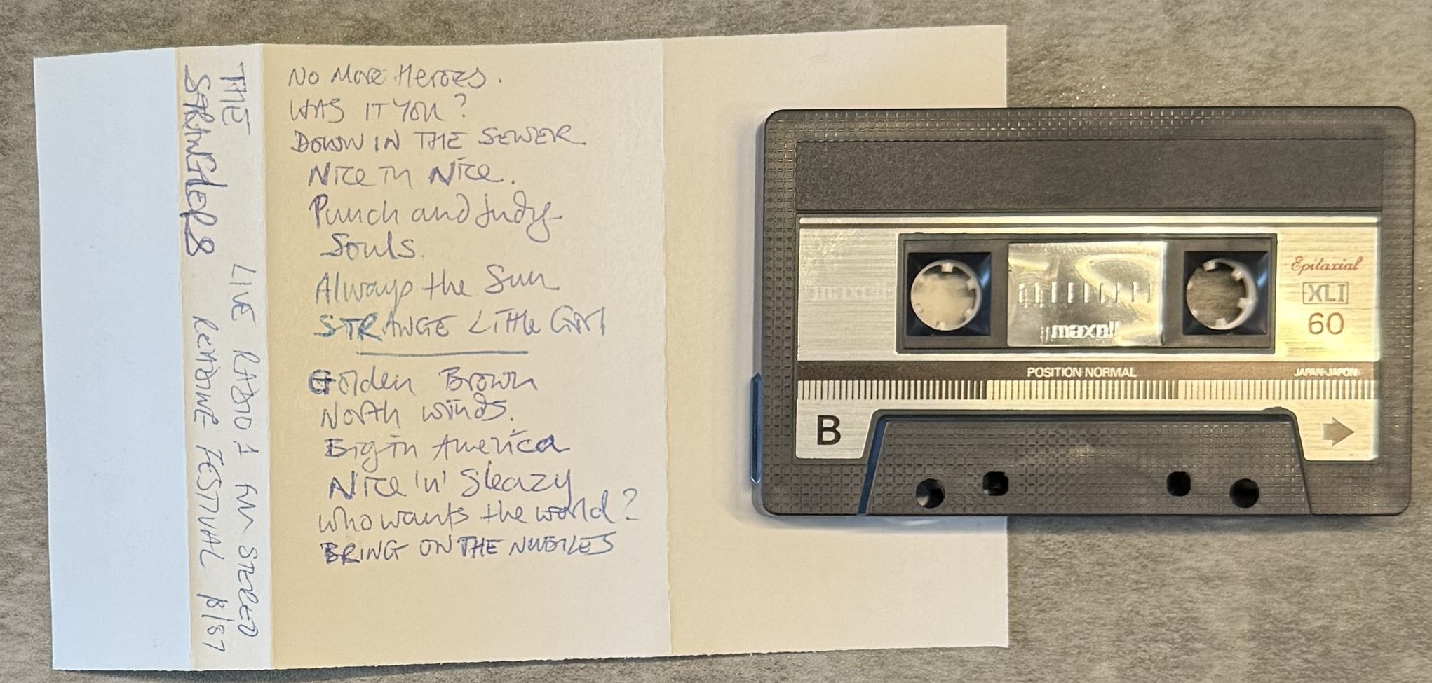 The Stranglers - 2 bootleg cassette VG+ (Reading Fest & The Men In Black/Dreamtime)