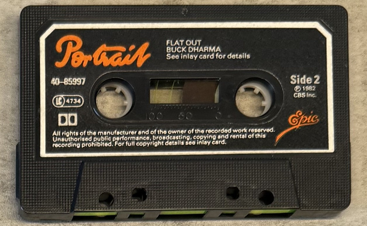 Buck Dharma - Flat Out 1982 UK cassette VG+ (Blue Oyster Cult)