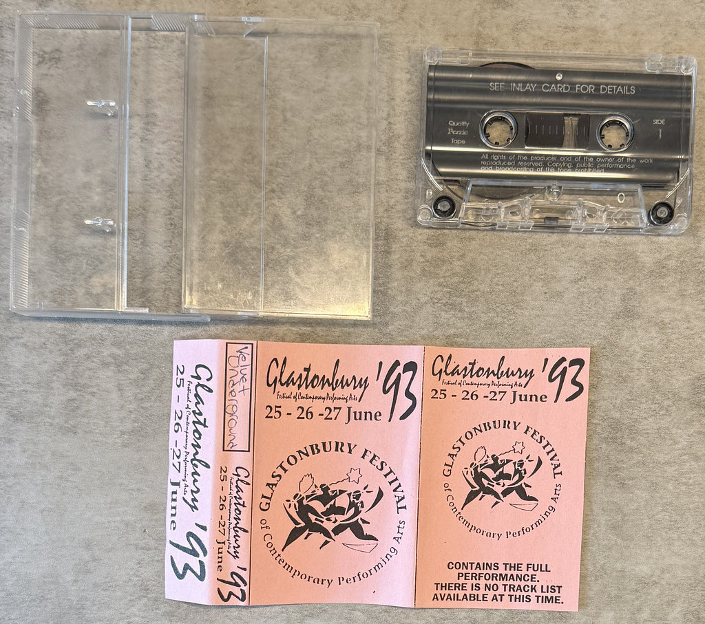 Velvet Underground - Glastonbury '93 UK unofficial release cassette VG+