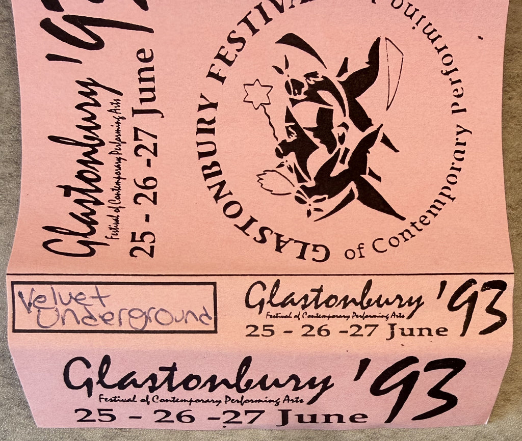 Velvet Underground - Glastonbury '93 UK unofficial release cassette VG+
