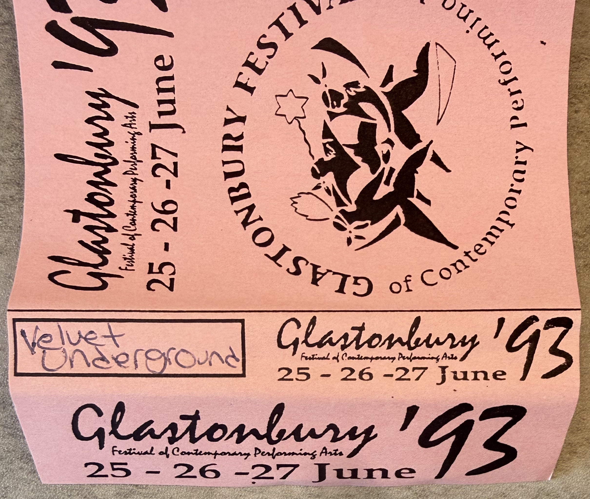 Velvet Underground - Glastonbury '93 UK unofficial release cassette VG+