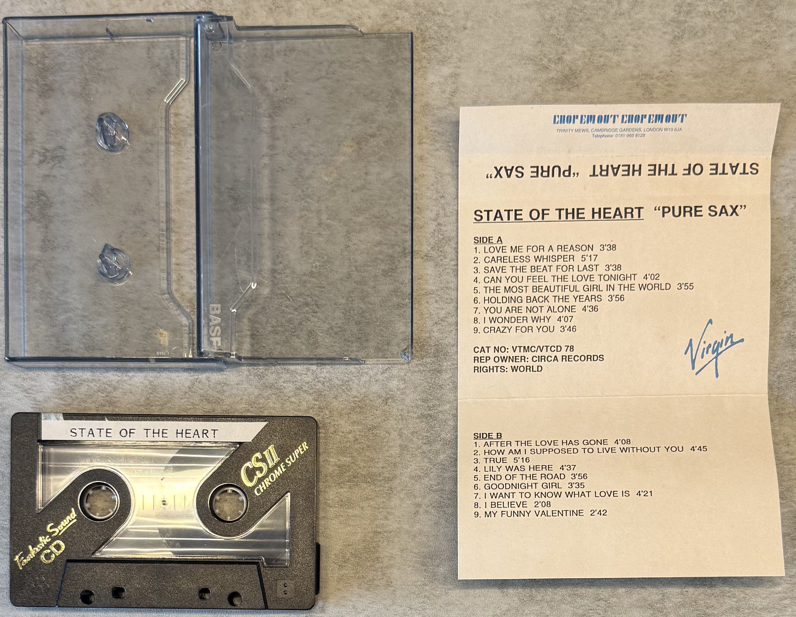Lou Reed Set The Twilight Reeling UK bootleg cassette VG+