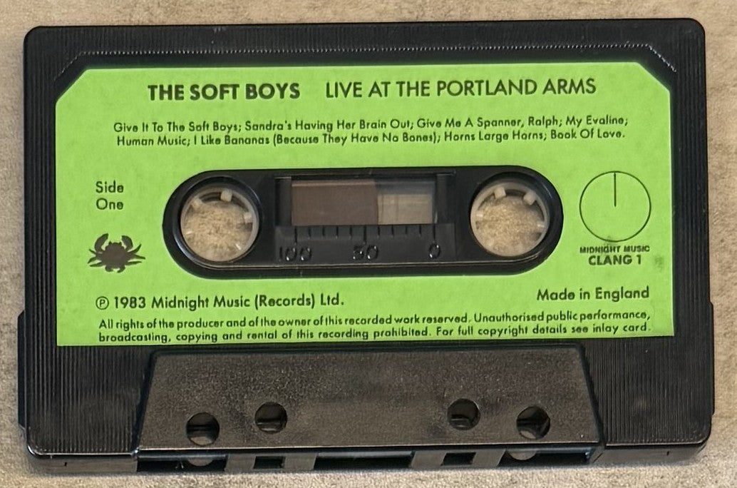 The Soft Boys - Live At The Portland Arms UK 1983 CLANG 1 VG+ cassette