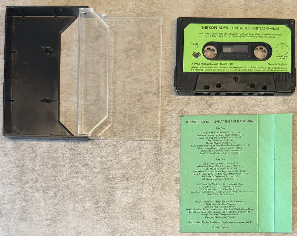 The Soft Boys - Live At The Portland Arms UK 1983 CLANG 1 VG+ cassette