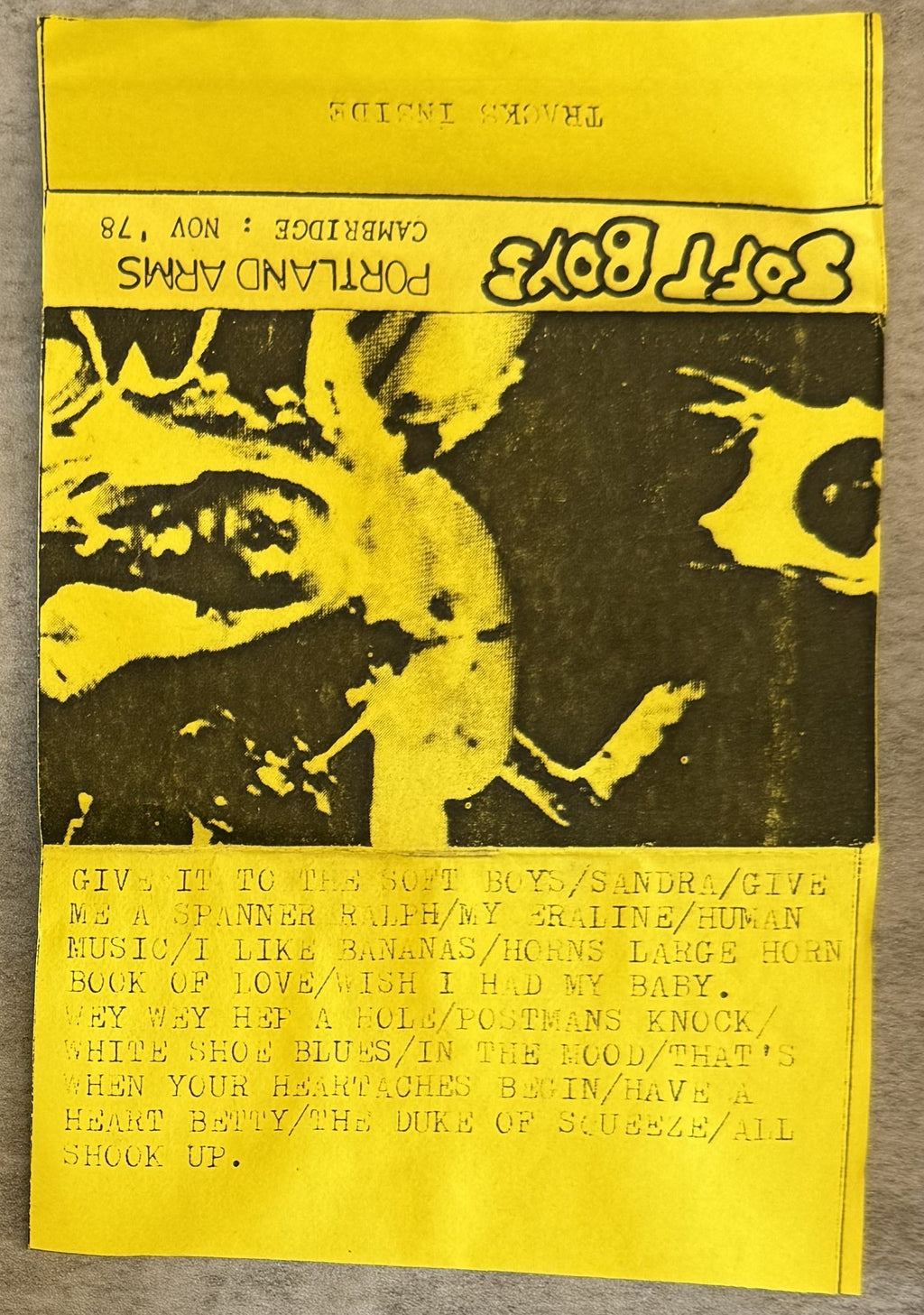 The Soft Boys - Portland Arms Nov '78 UK bootleg cassette VG+