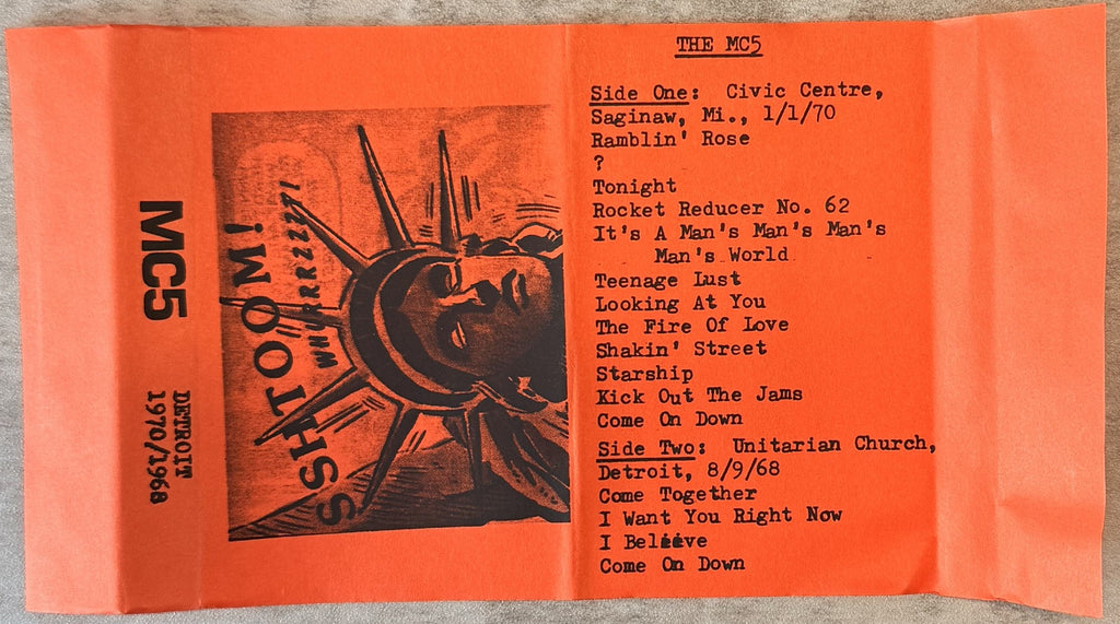 MC5 - Detroit 1970/1968 Bootleg Cassette VG+