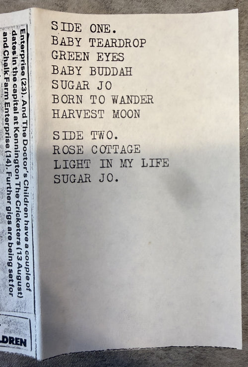 The Doctor's Children - Live UK 1986 Bootleg Cassette VG+
