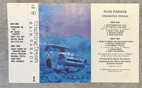 Rain Parade - Crashing Dream 1985 UK Cassette VG+