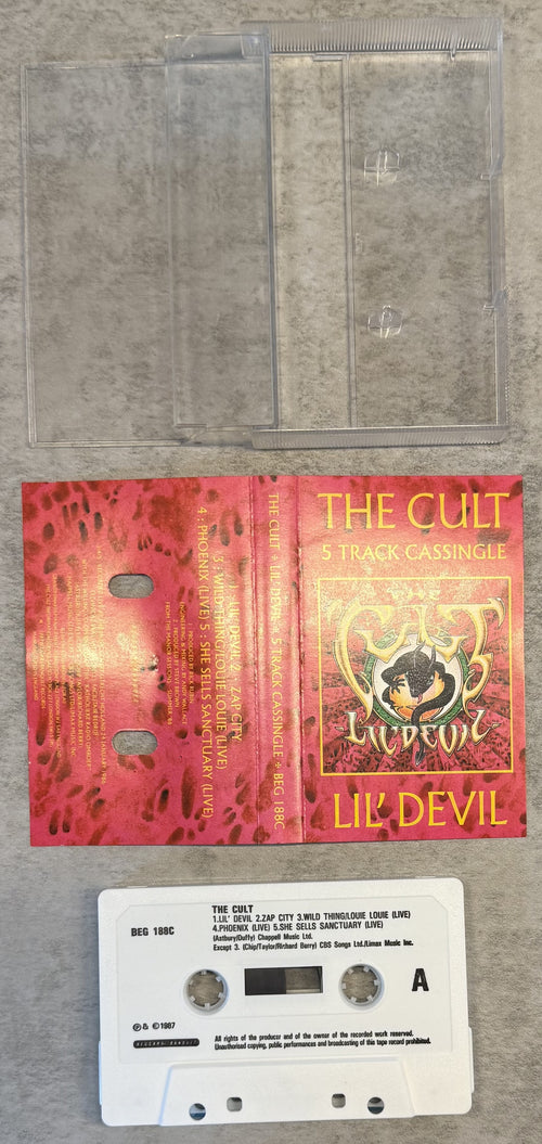 The Cult - Lil' Devil 1987 UK 5 track Cassingle VG+