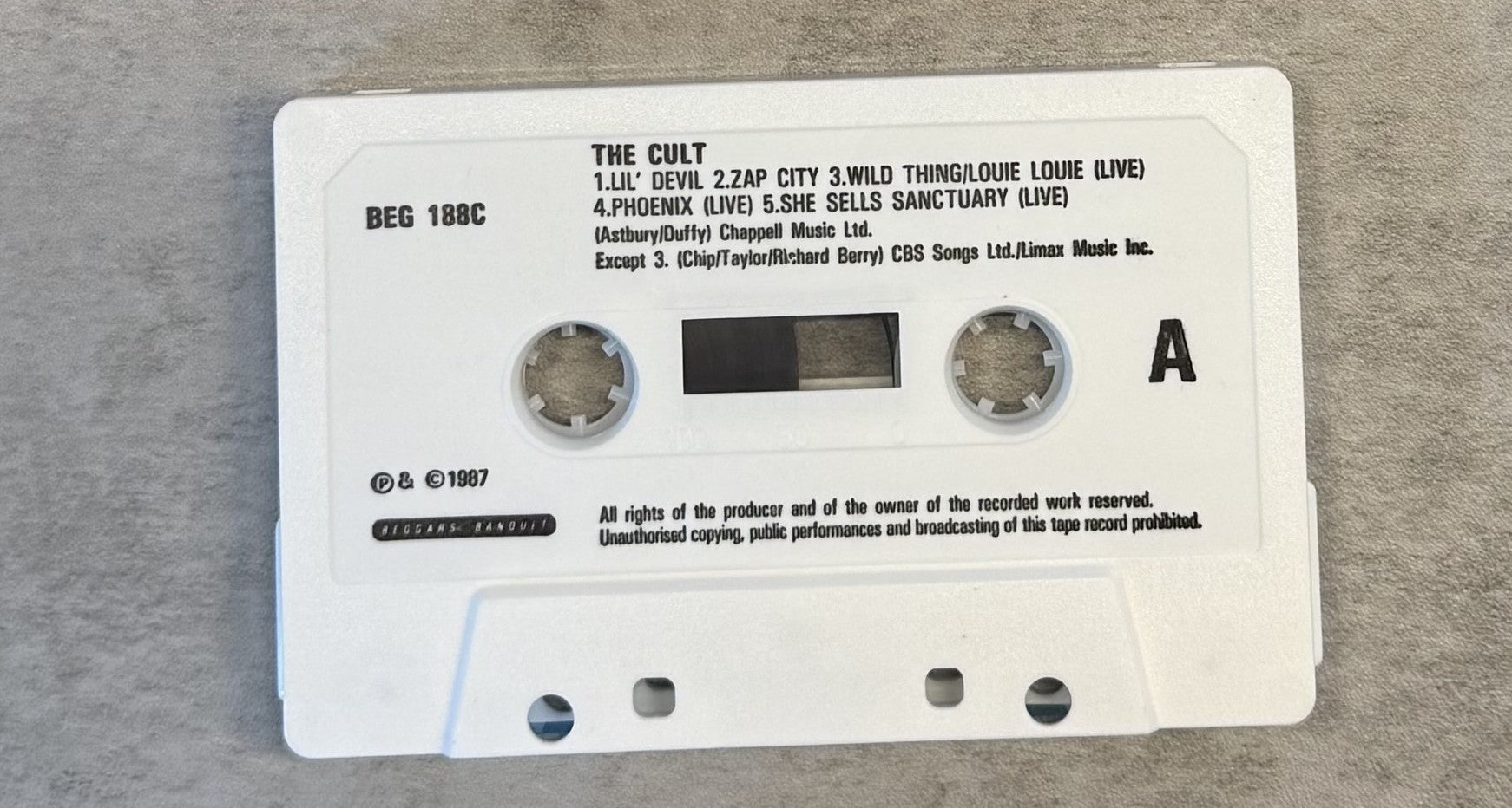 The Cult - Lil' Devil 1987 UK 5 track Cassingle VG+