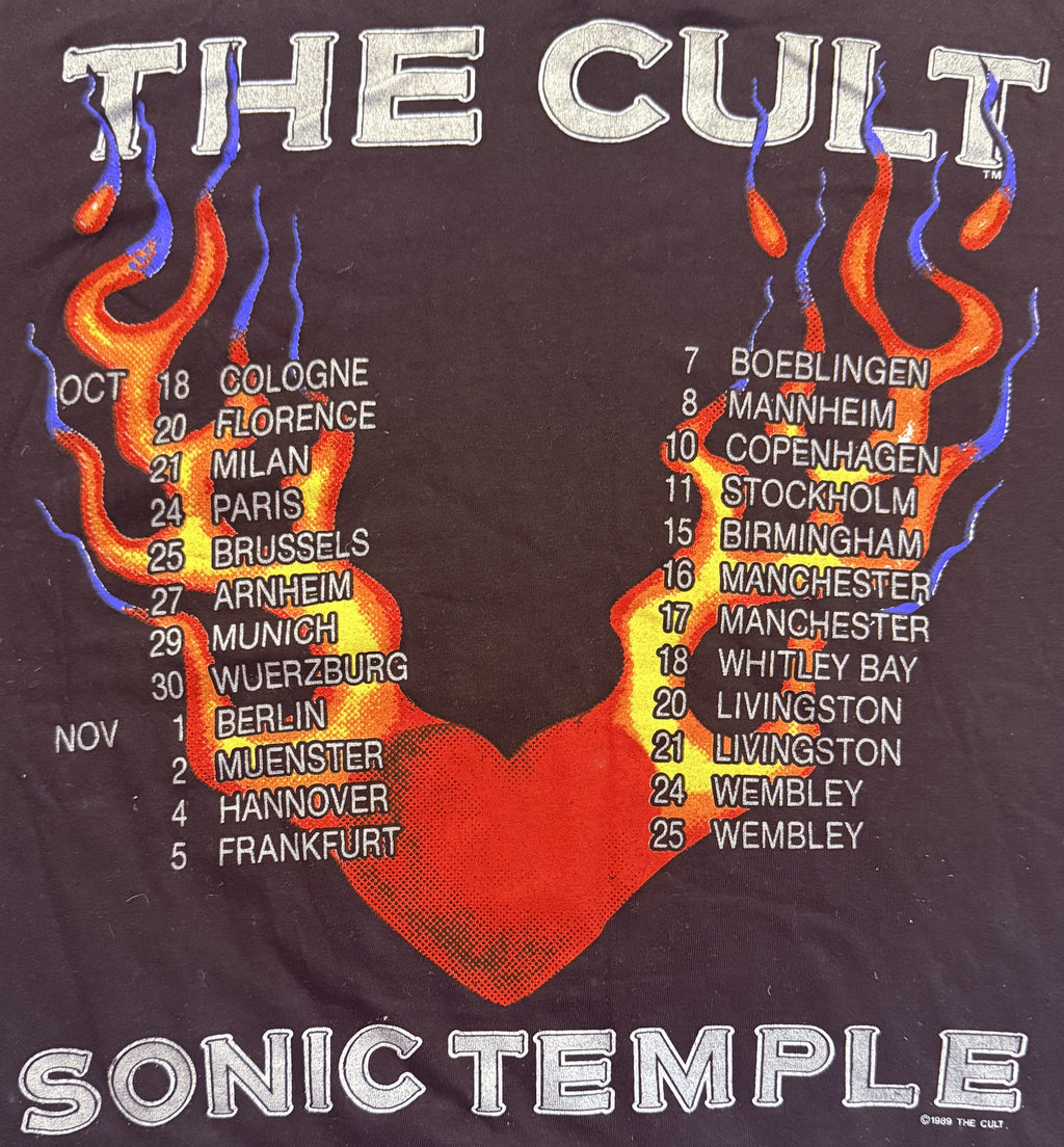 Vintage THE CULT T-Shirt (L) 1989 Sonic Temple Tour