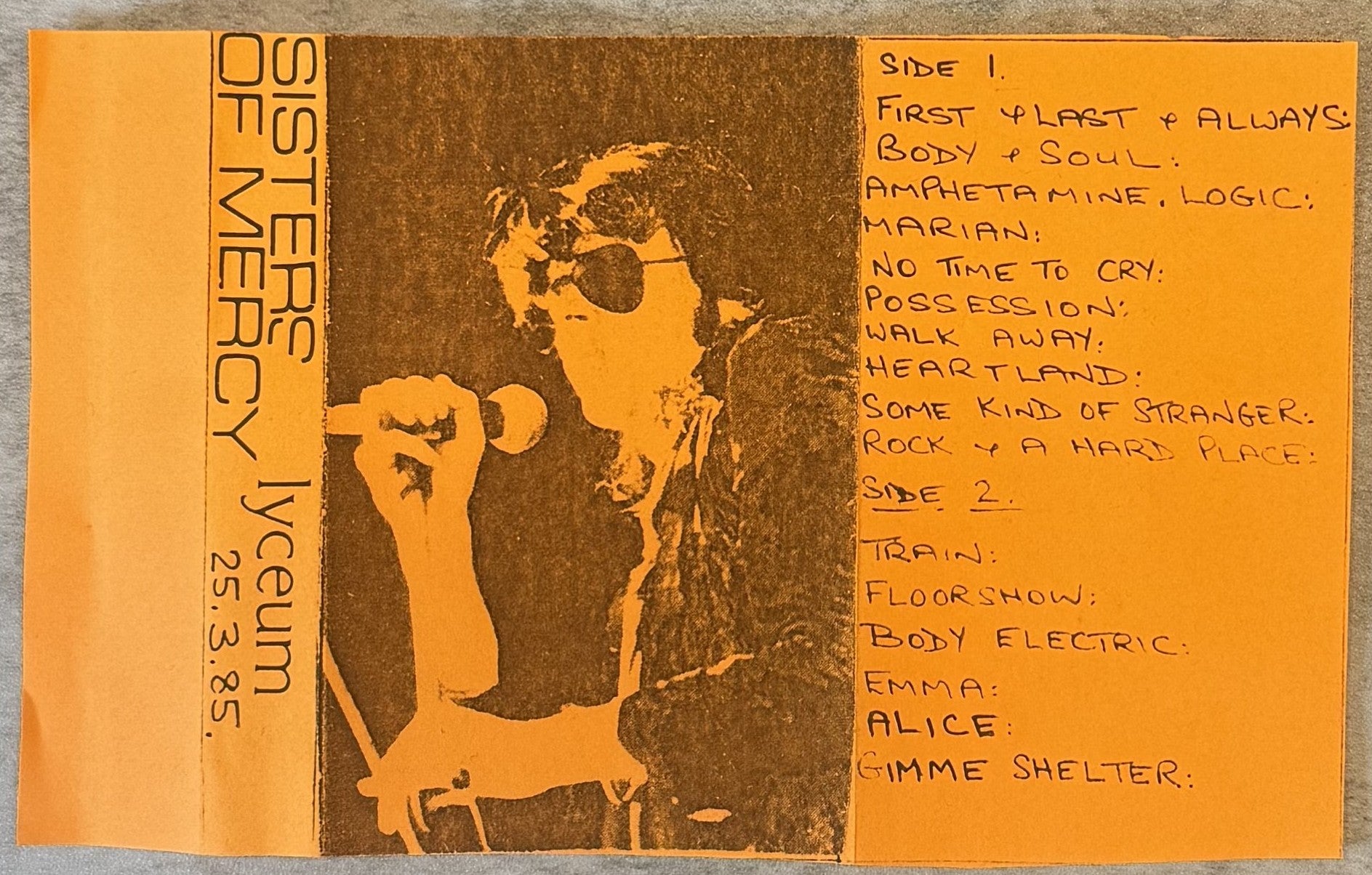 Sisters of Mercy - Lyceum 25.3.85 UK Bootleg Cassette VG+