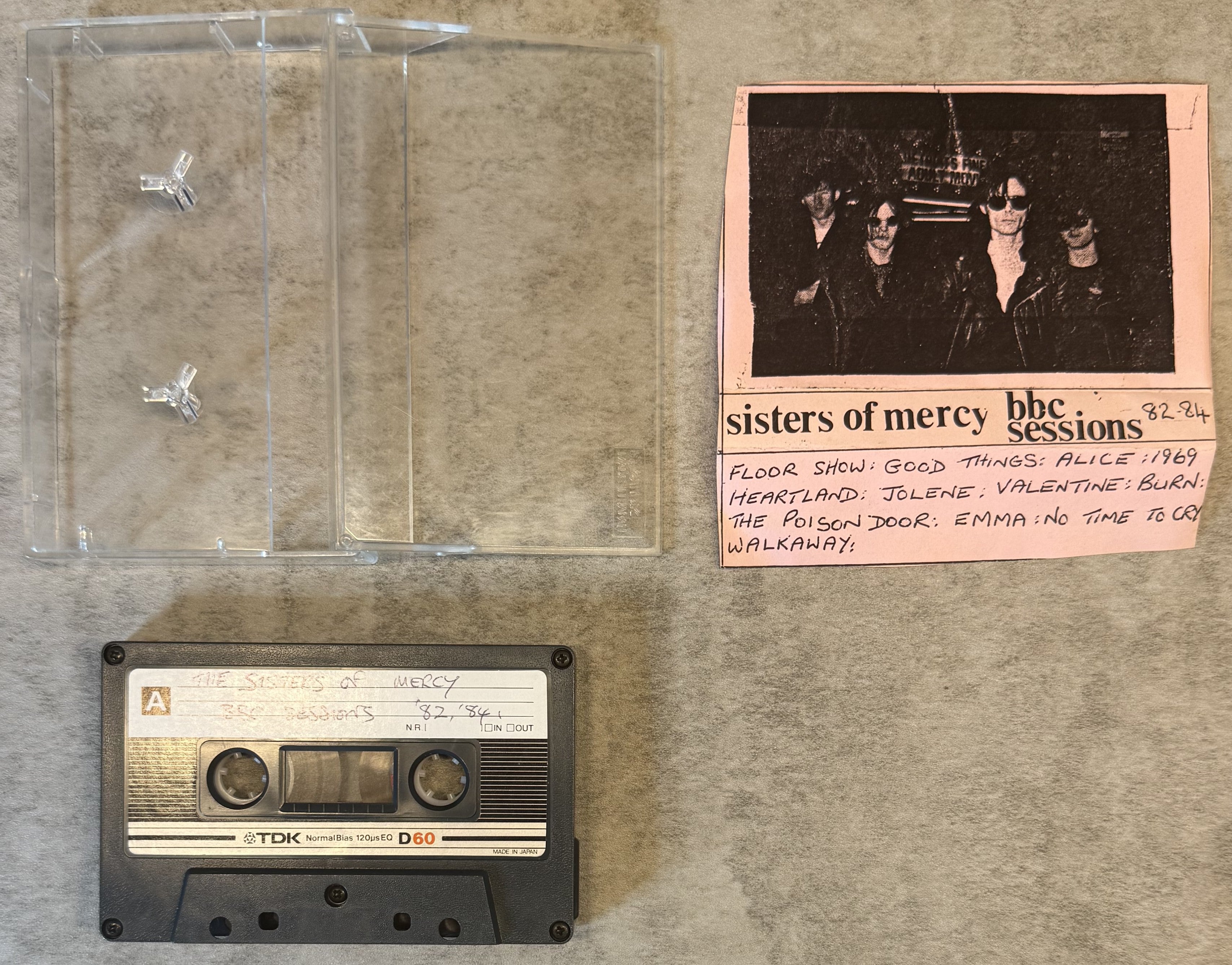 Sisters Of Mercy - BBC Sessions 82-84 UK Bootleg Cassette c.1986 VG+