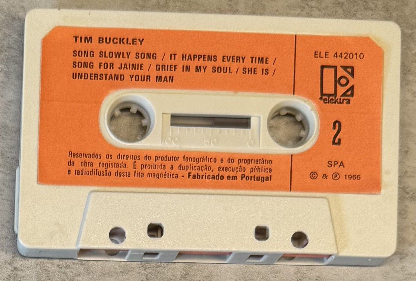 Tim Buckley s/t 1982 Portugal Cassette VG+