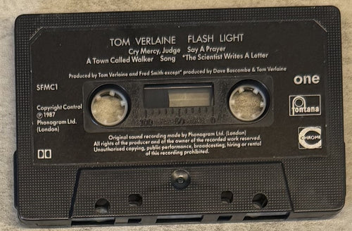 Tom Verlaine Flash Light 1987 UK Cassette VG+