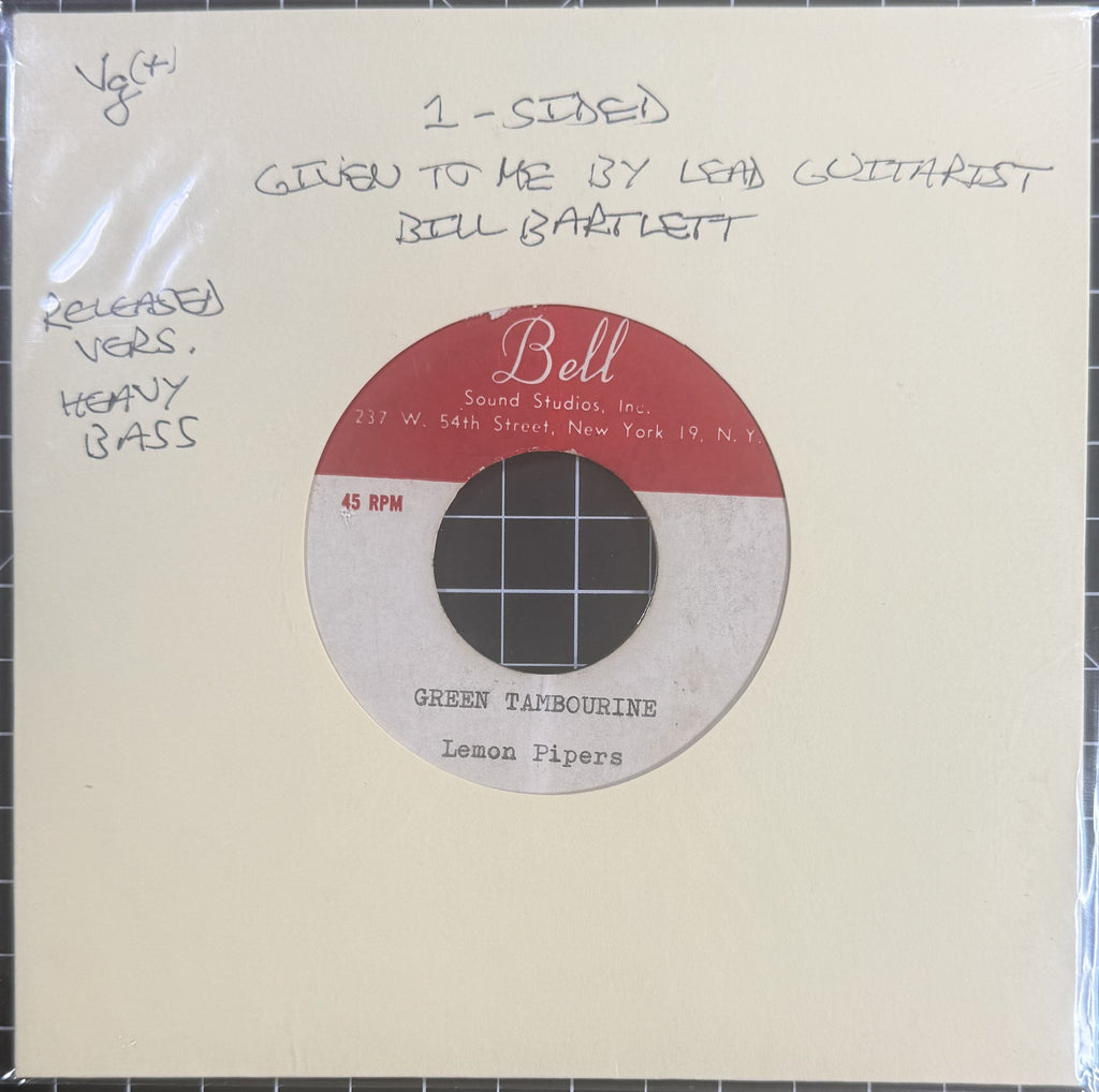 Ultra Rare - ACETATE - The Lemon Pipers Green Tambourine c. 1967/8 VG+