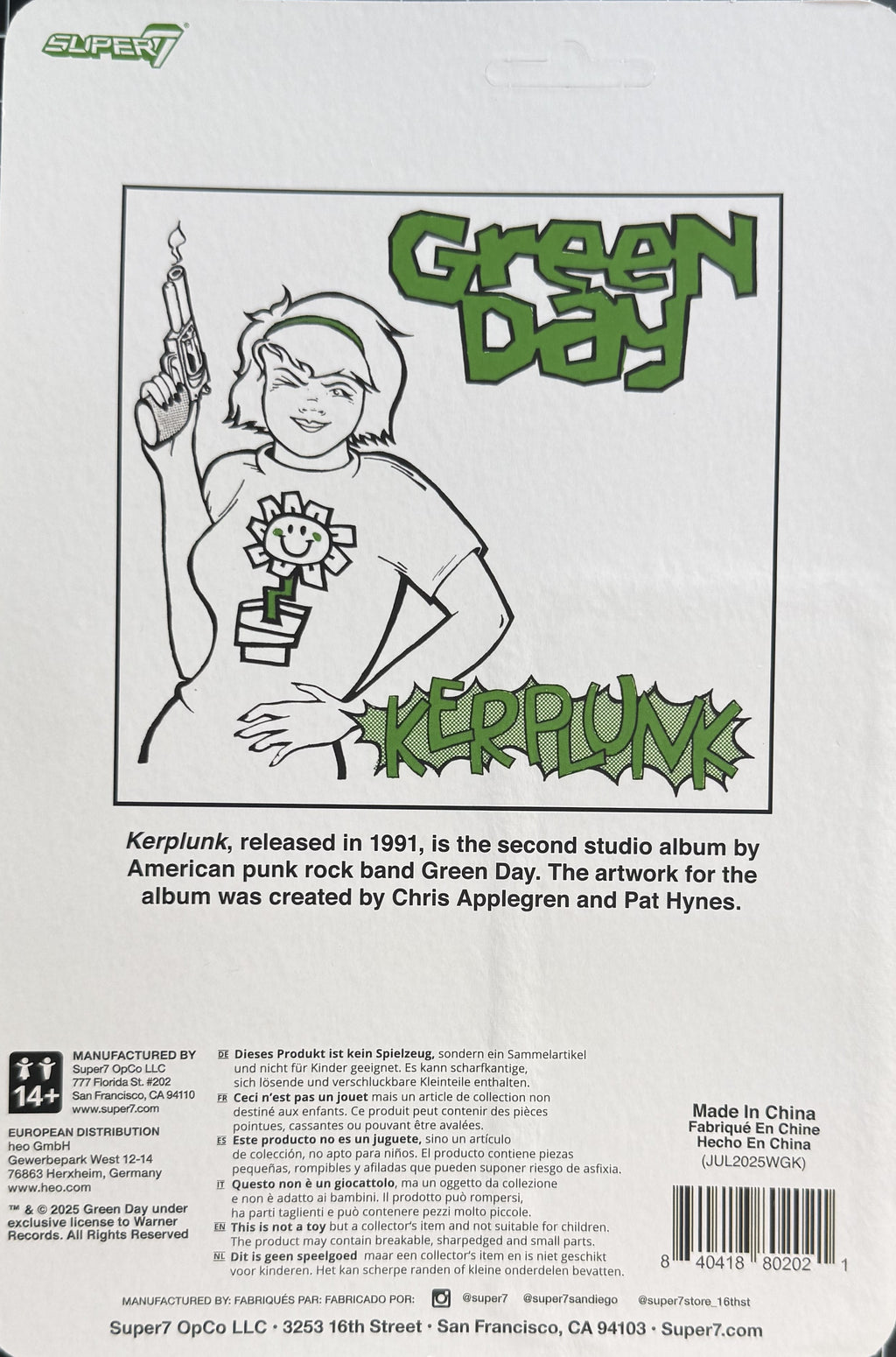 Collectible Green Day Kerplunk! Girl Figurine