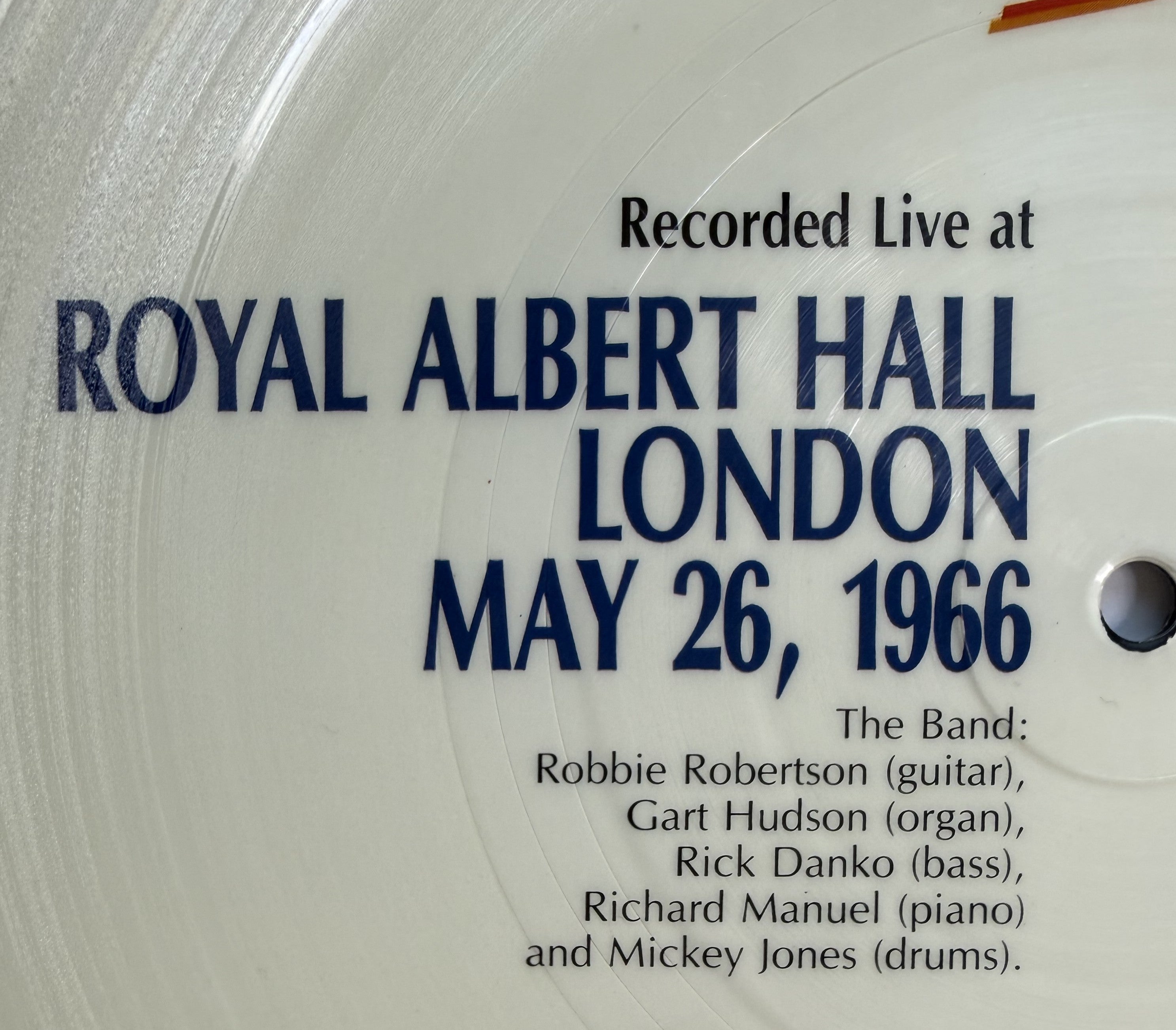 Bob Dylan w The Band Live Royal Albert Hall 1966 - Italy 1987 Pic Disc VG