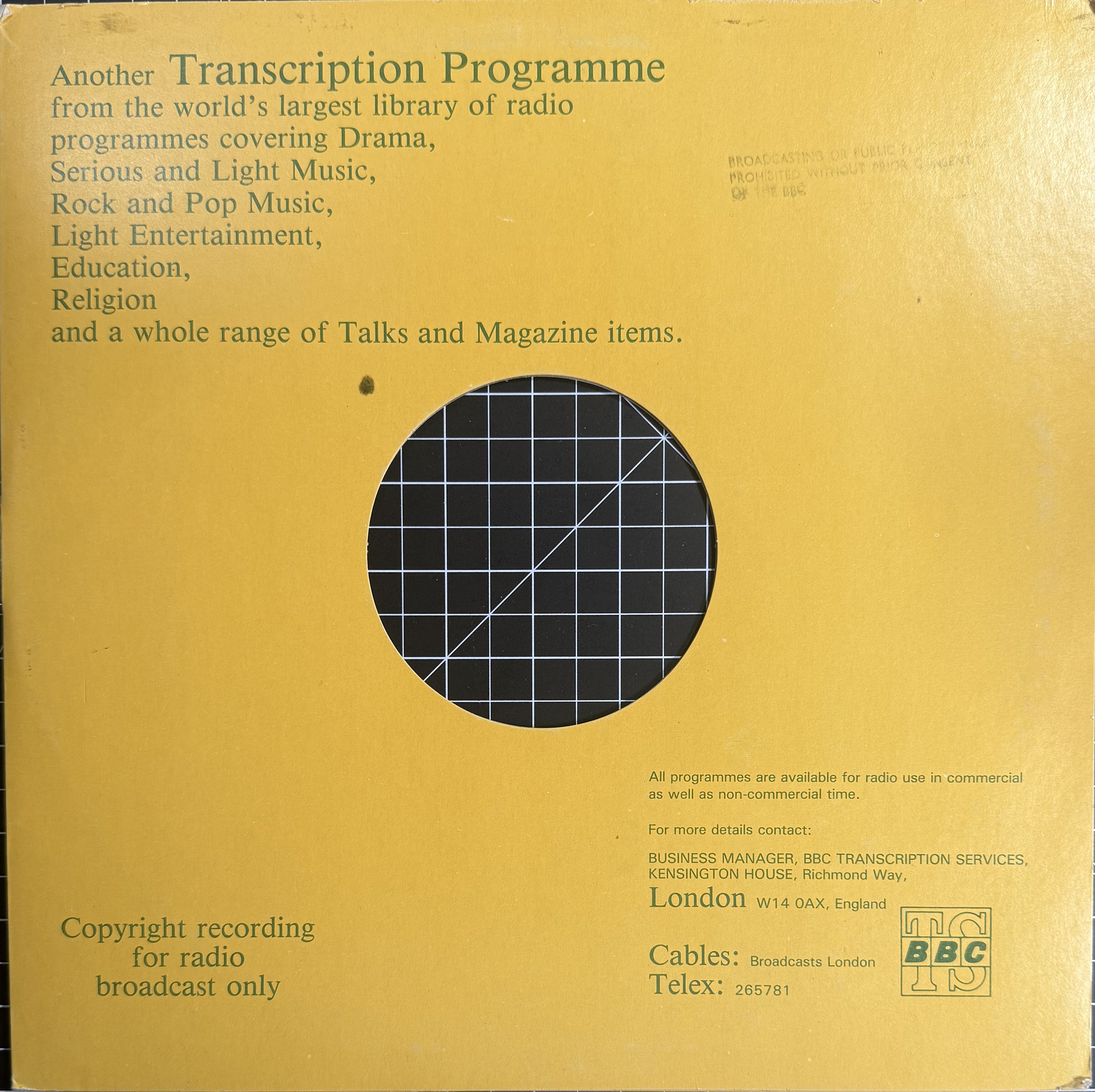 EXTRA RARE 1981 Top Of The Pops 889 (BBC Transcription Disc) VG+/VG OMD Simple Minds Soft Cell etc.