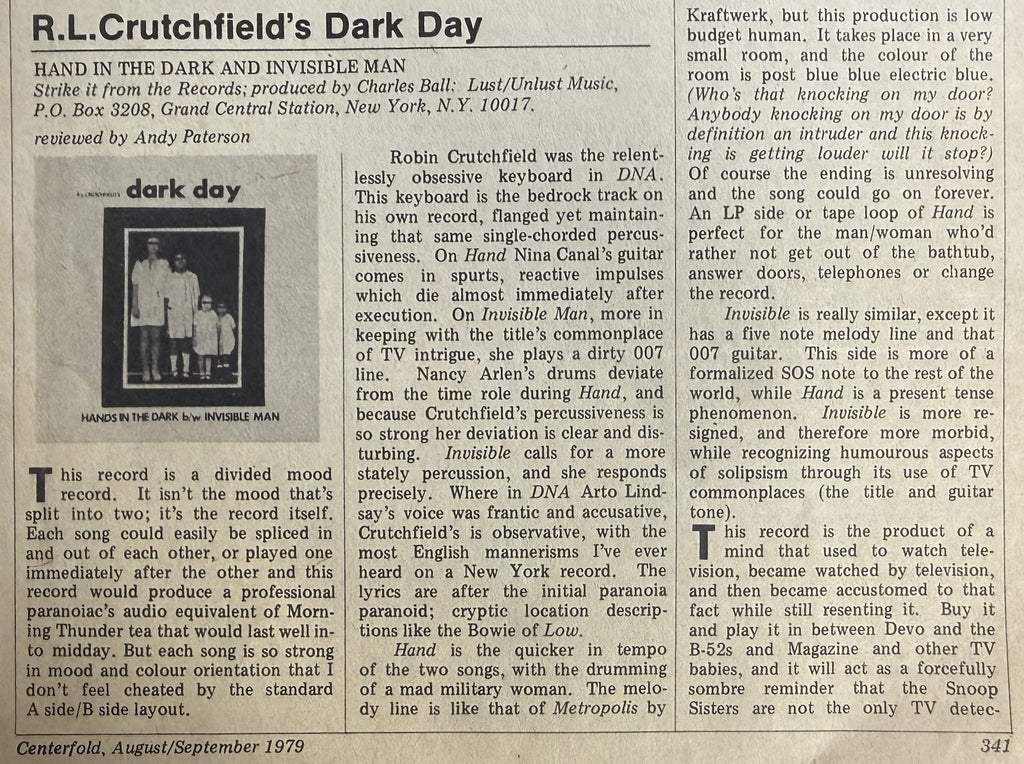 Centerfold Mag Aug/Sep 1979 p341-342 - Music Page clipping