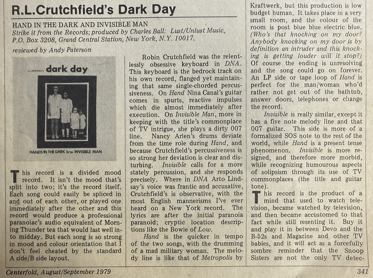 Centerfold Mag Aug/Sep 1979 p341-342 - Music Page clipping