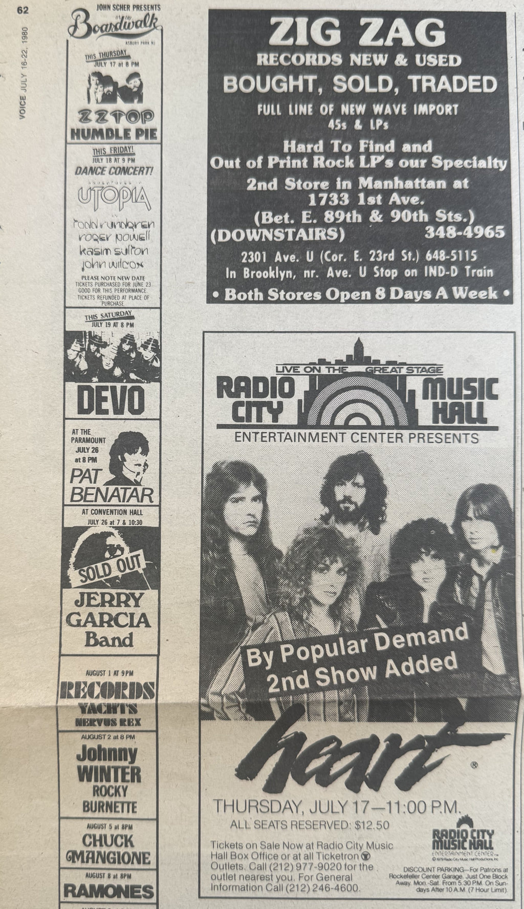 Village Voice Jul 16-22 1980 p61-62 (Cramps, Peter Gabriel, Ramones, Clash, etc)